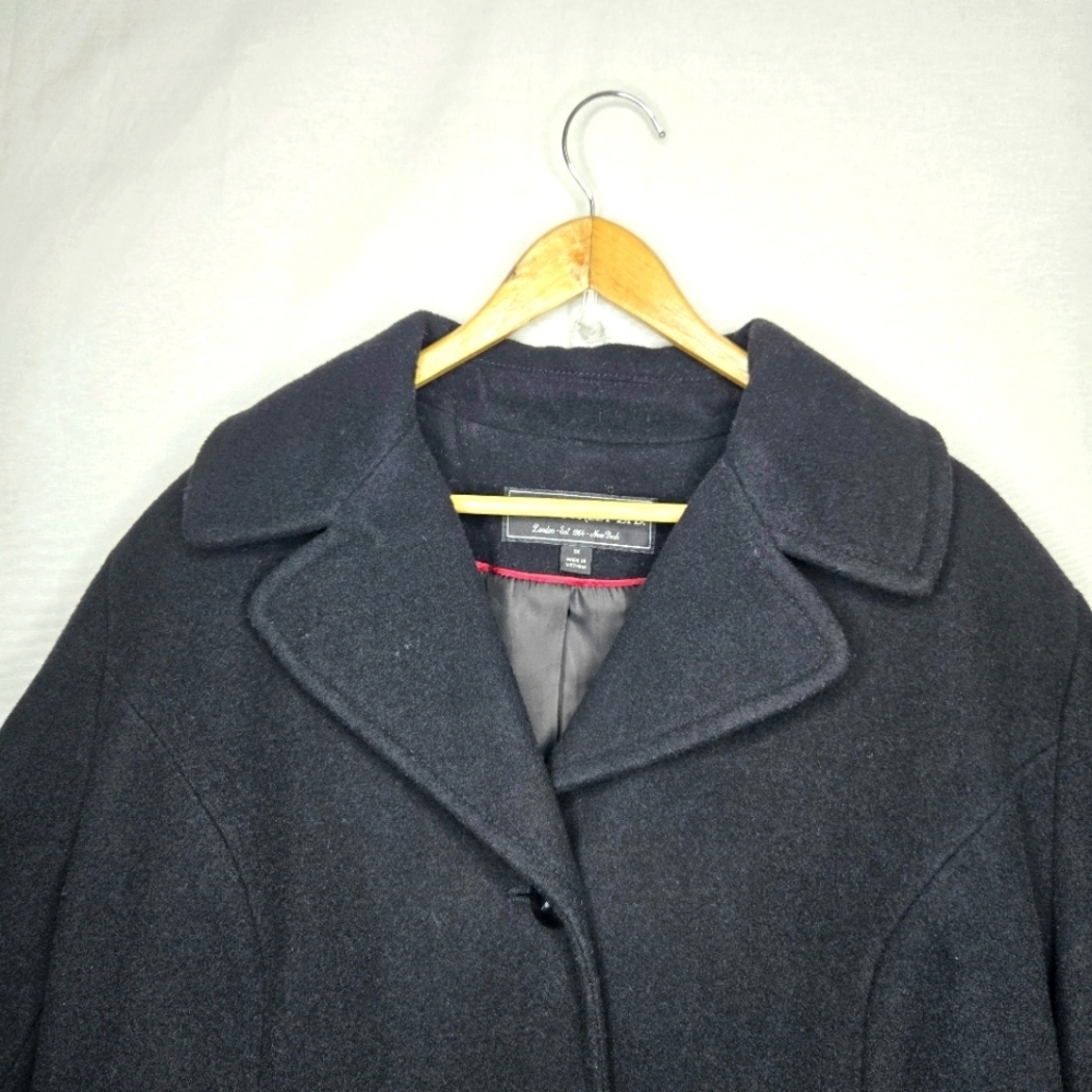 Fleet Street LDT. Black wool Coat. 1X. - Picture 7 of 15